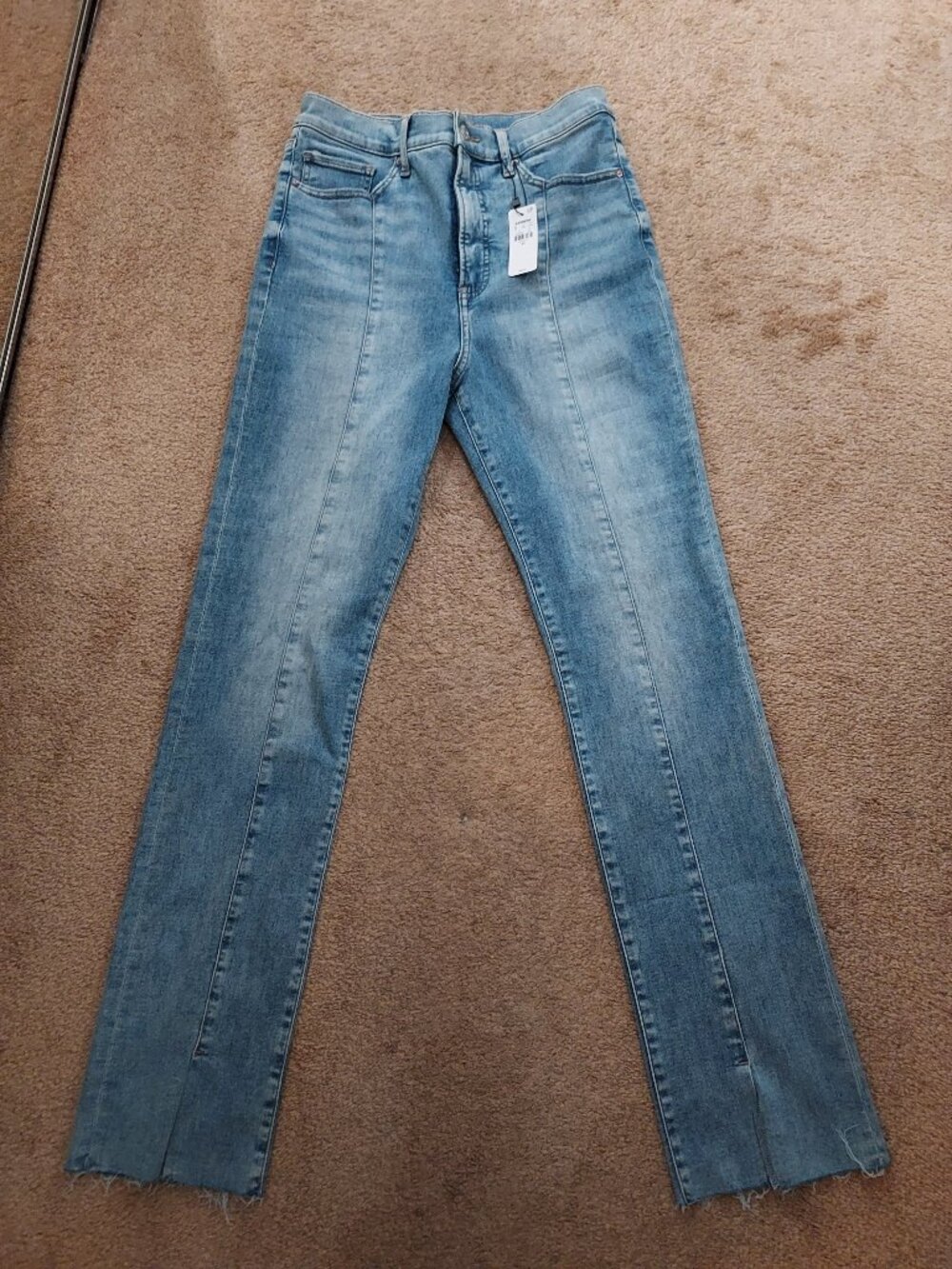 Express Stretch, Split Hem Jeans, size 10L